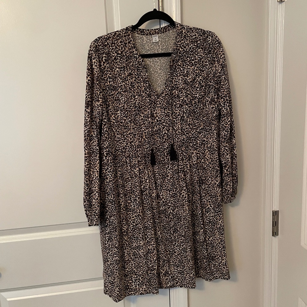 Old Navy Women's Dress, Leopard Print, Size Medium